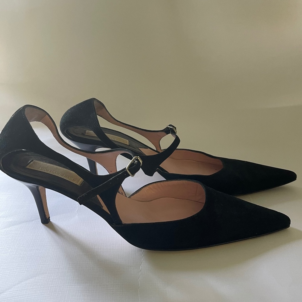 Michael Kors black suede heels